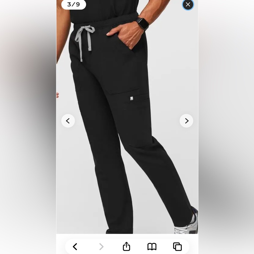 Figs Technical Men's Cairo Scrub Pants Medical Black NWT Size Medium Regular - Picture 6 of 9
